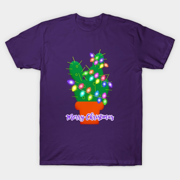 merry christmas cactus T-Shirt by gossiprag